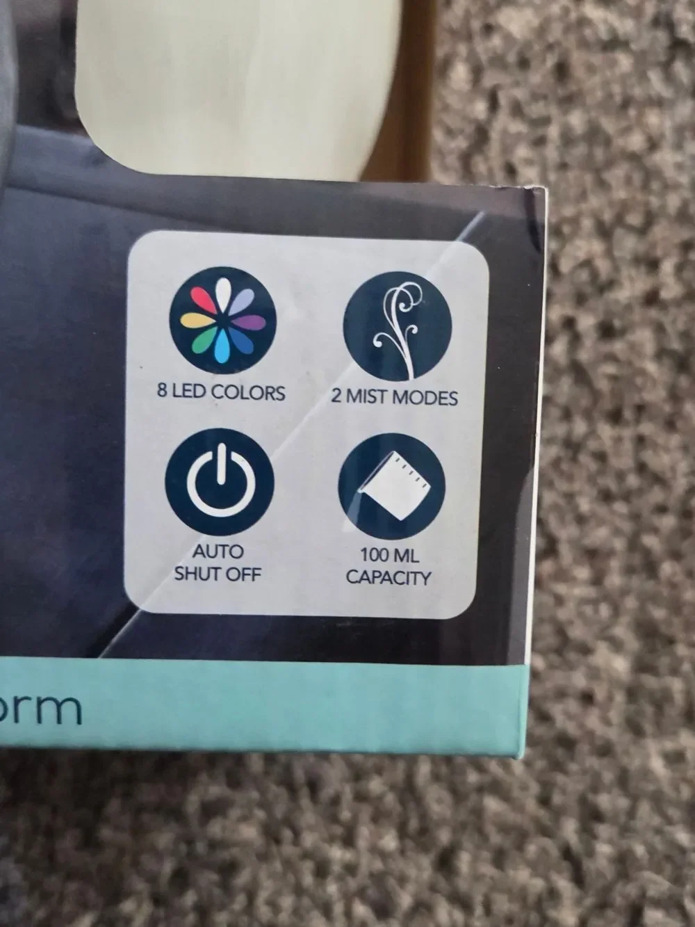 Airomé Rainstorm White Ultrasonic Essential Oil Diffuser, NEW